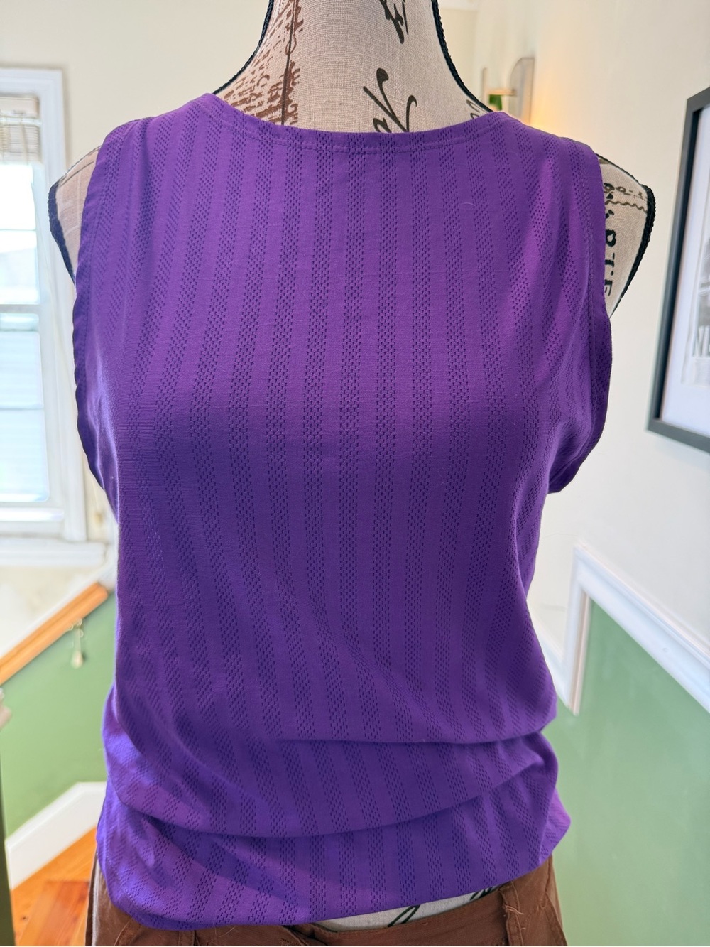 Classic Purple Sleeveless Knit Tank Top